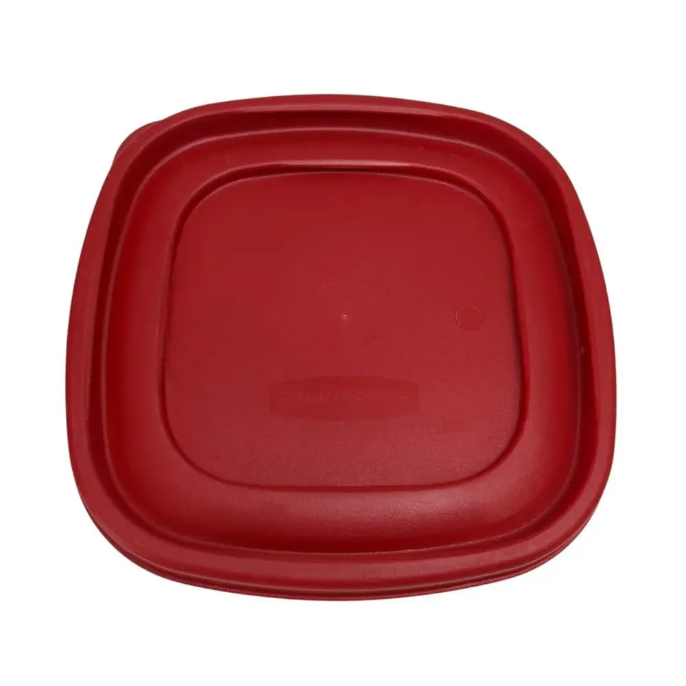 Lot Of 6 Rubbermaid Tops #7J64 ~Lids Only~ Red Stackable 6.5” x 6.5” - Square